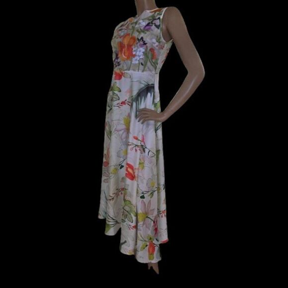 MOOERKERR Dress Floral Embroidered Body Sleeveless Back Zip Sz M - Picture 6 of 13